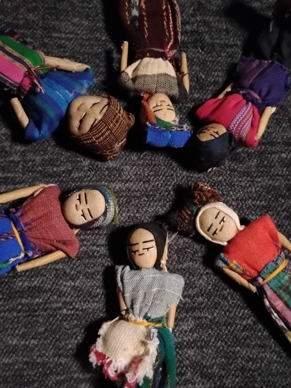 Handcrafted Multicolor Wooden Dolls Set - Kids Toys